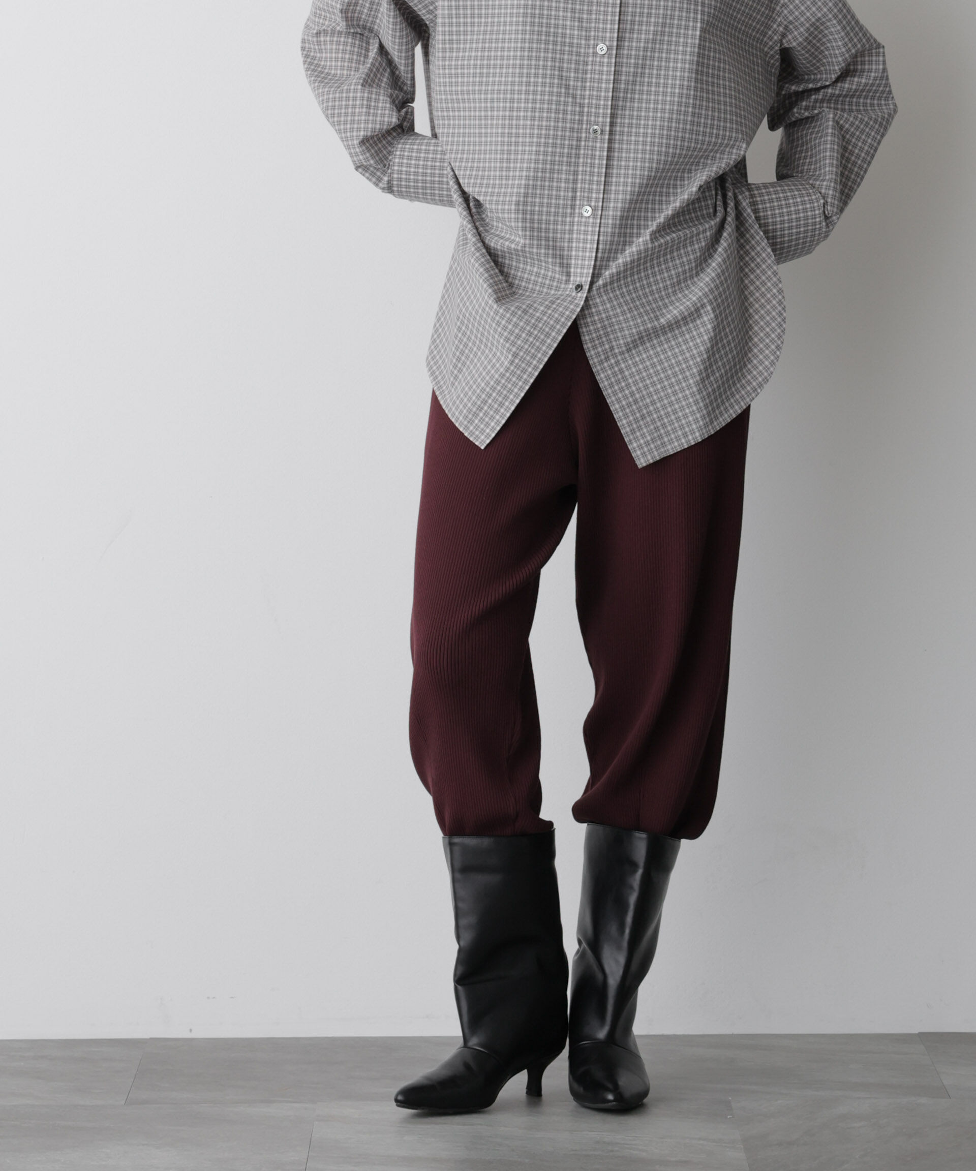  「「STEVELOUR」裾リブニットパンツ」|その他|