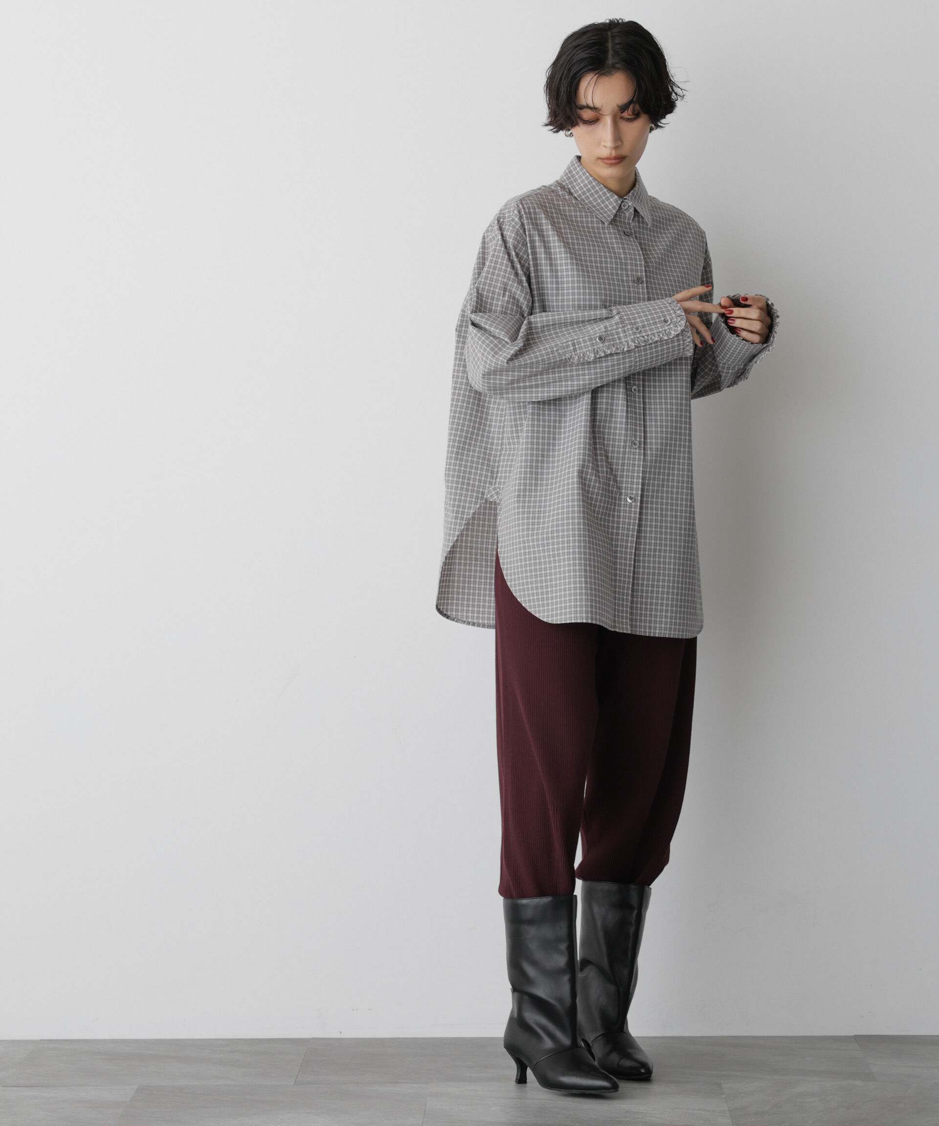  「「STEVELOUR」裾リブニットパンツ」|その他|