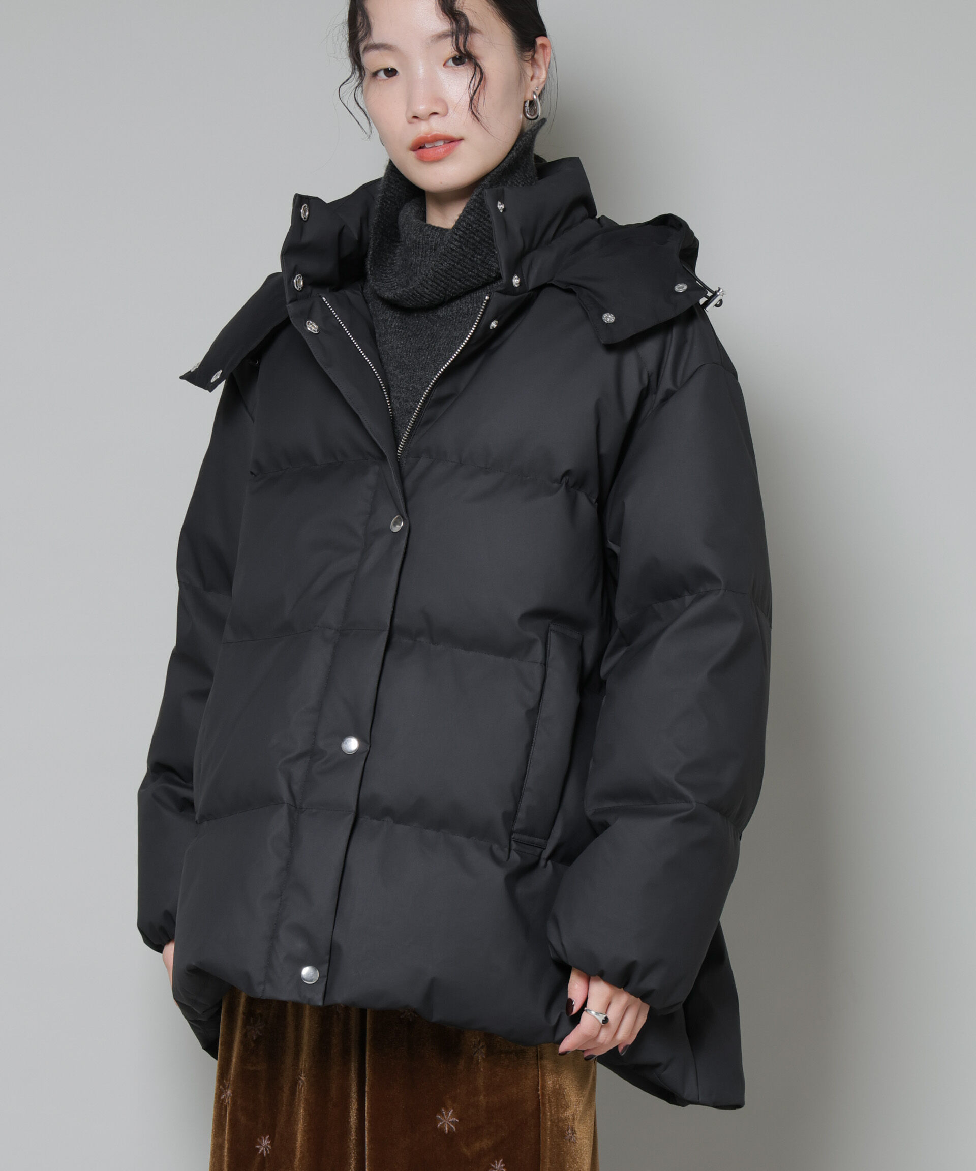 nano･universe「Aラインミドルダウンコート」|ダウン|