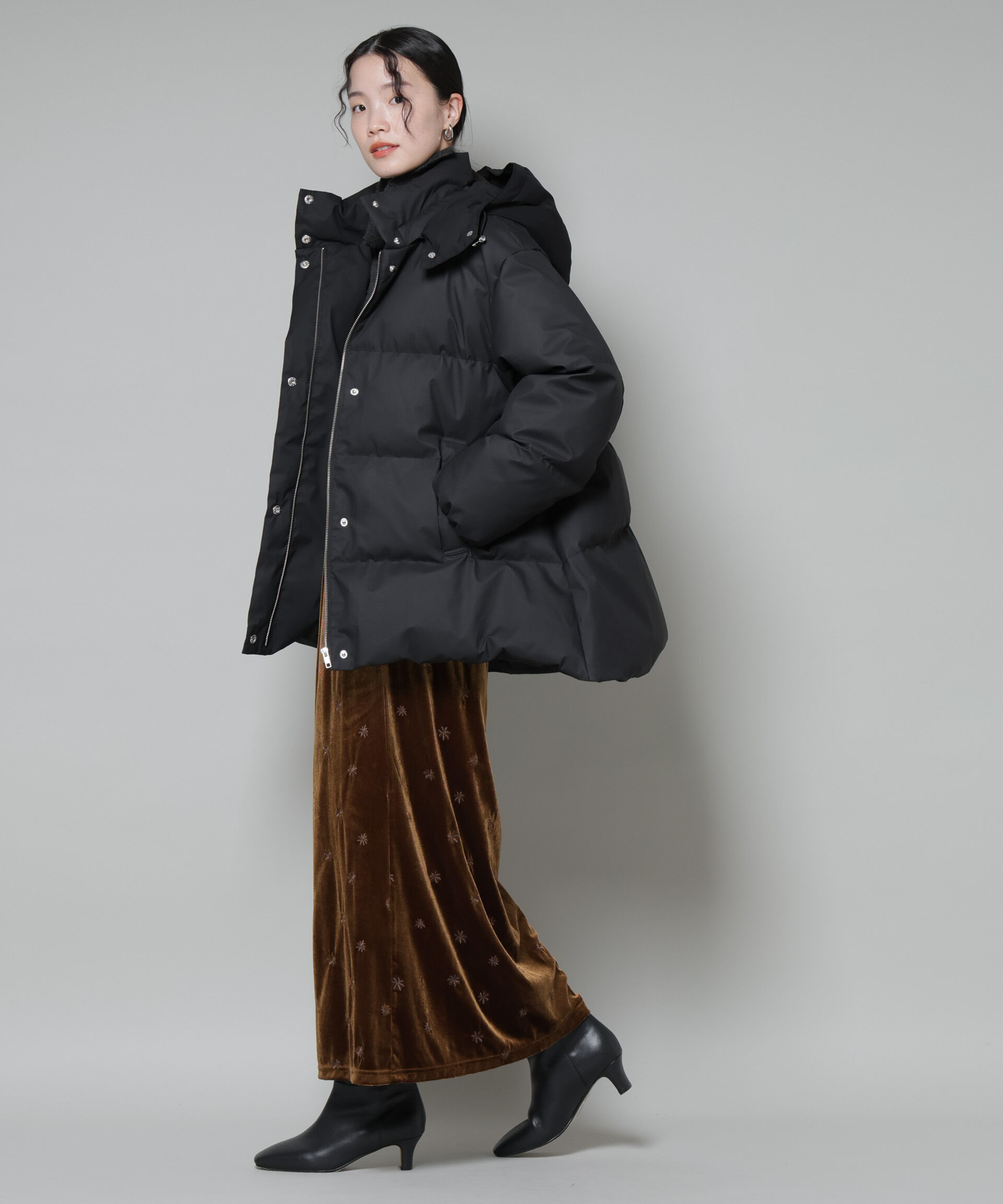 nano･universe「Aラインミドルダウンコート」|ダウン|