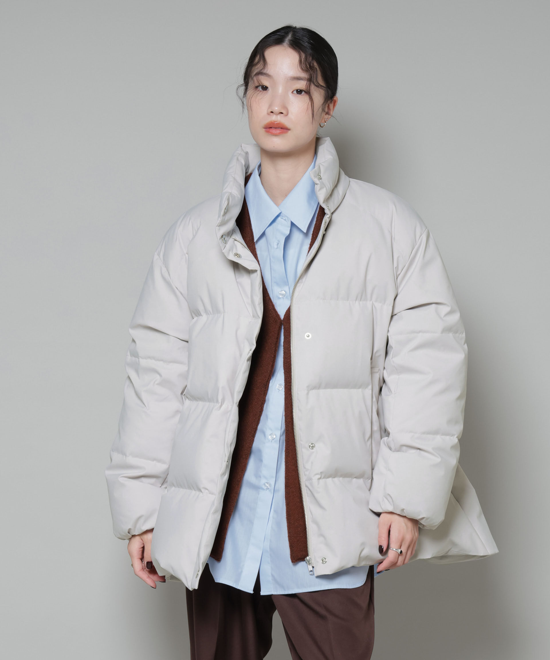 nano･universe「Aラインミドルダウンコート」|ダウン|