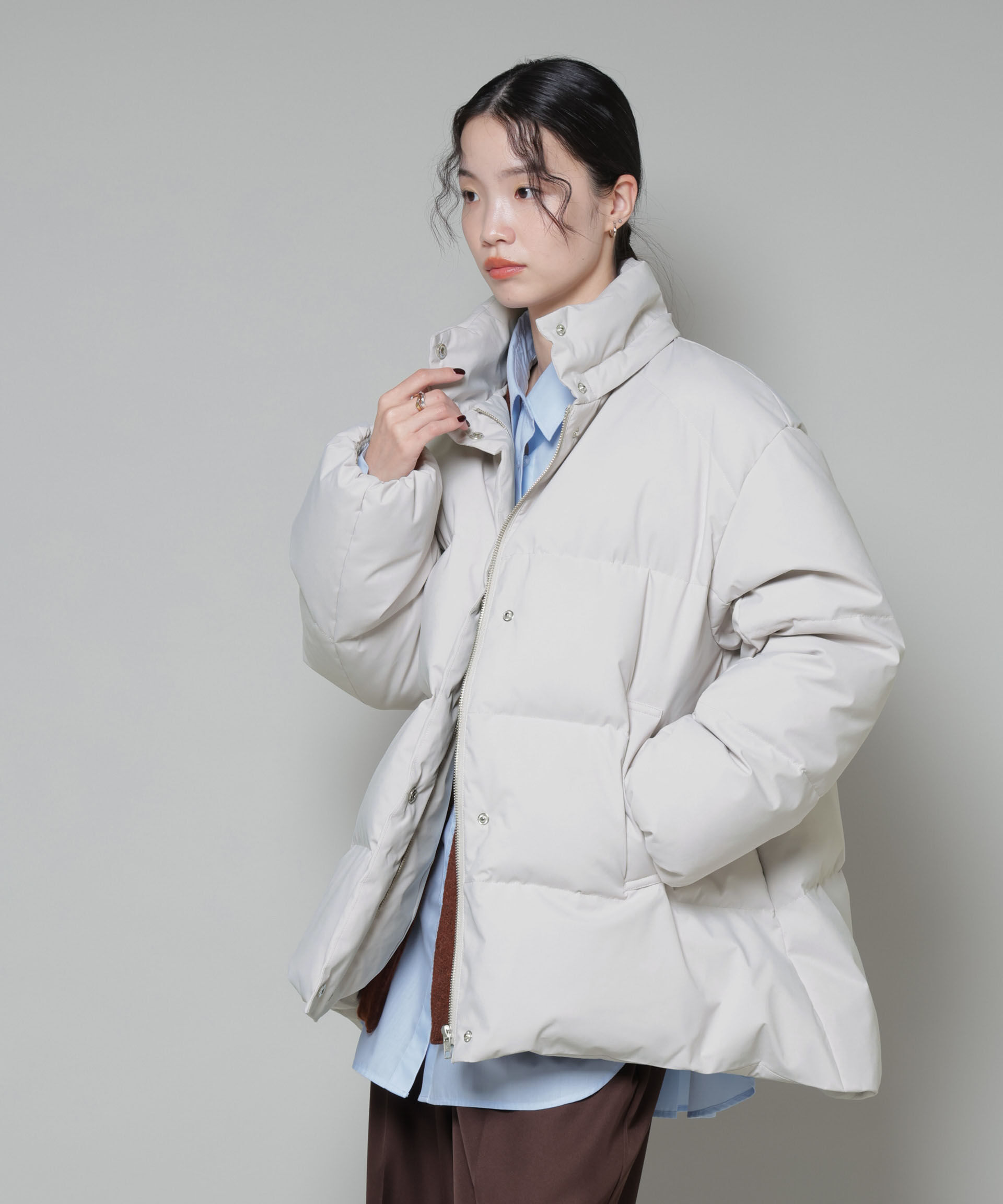 nano･universe「Aラインミドルダウンコート」|ダウン|