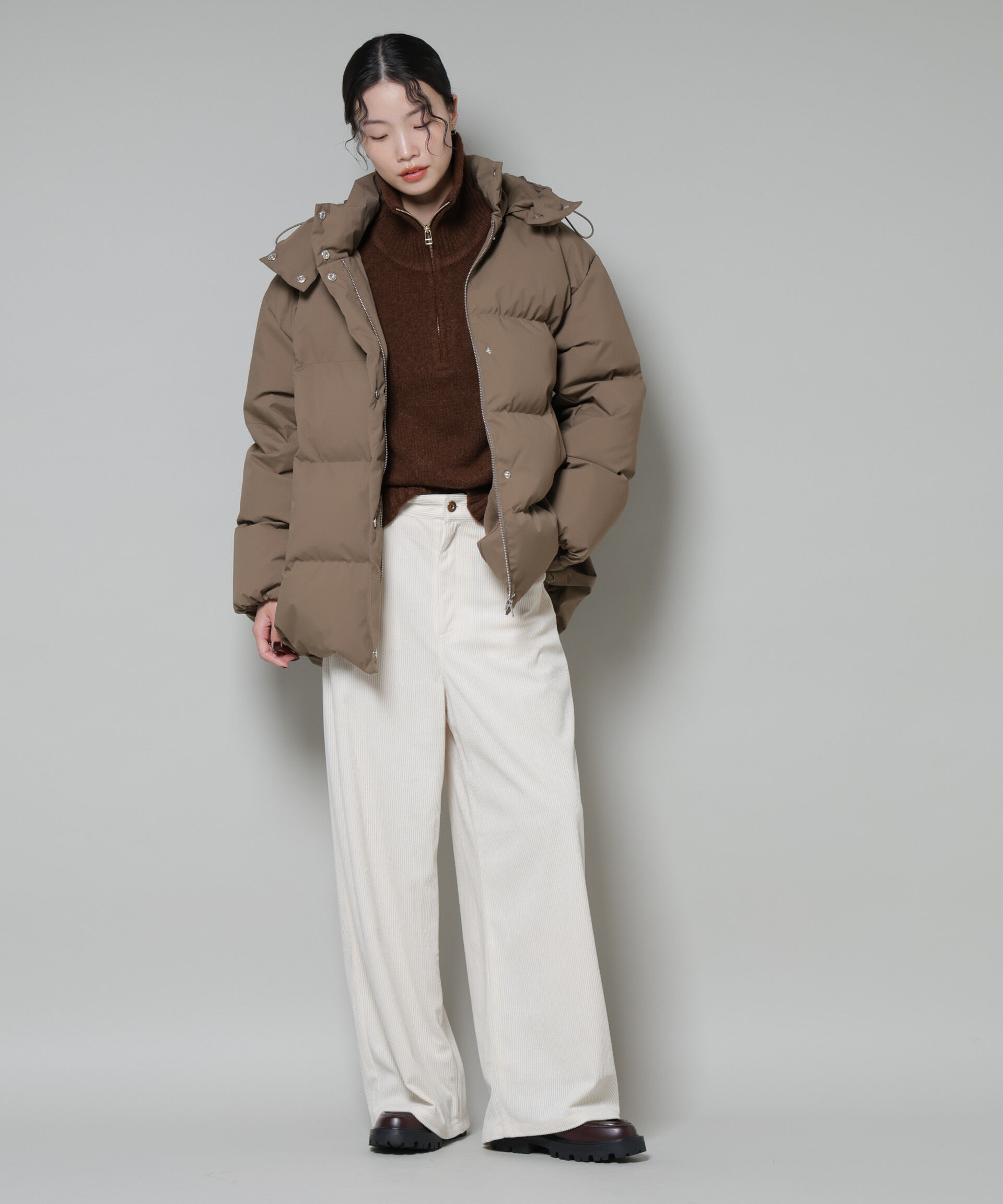 nano･universe「Aラインミドルダウンコート」|ダウン|