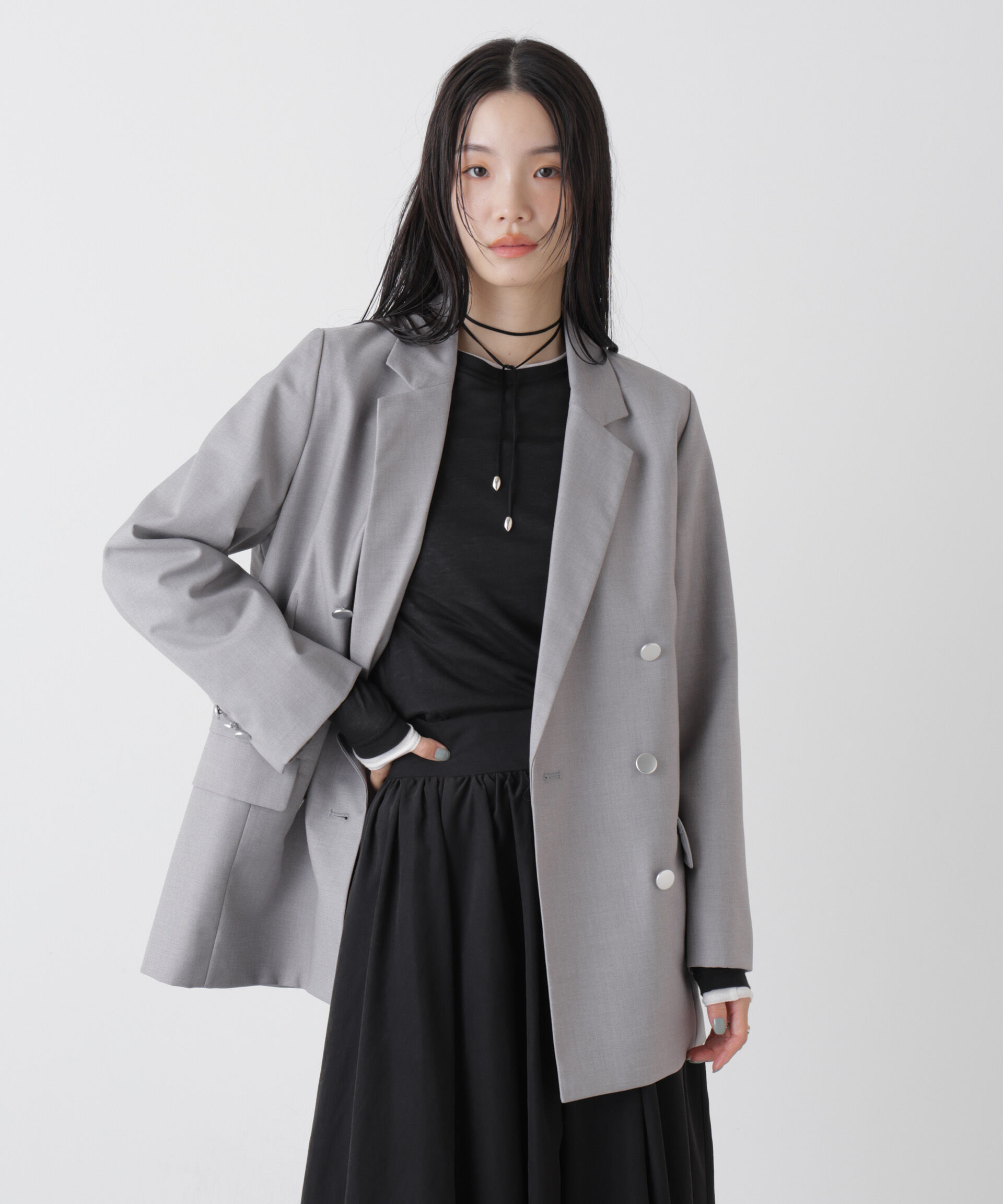 nano･universe「ダブルブレストジャケット」|テーラードジャケット|