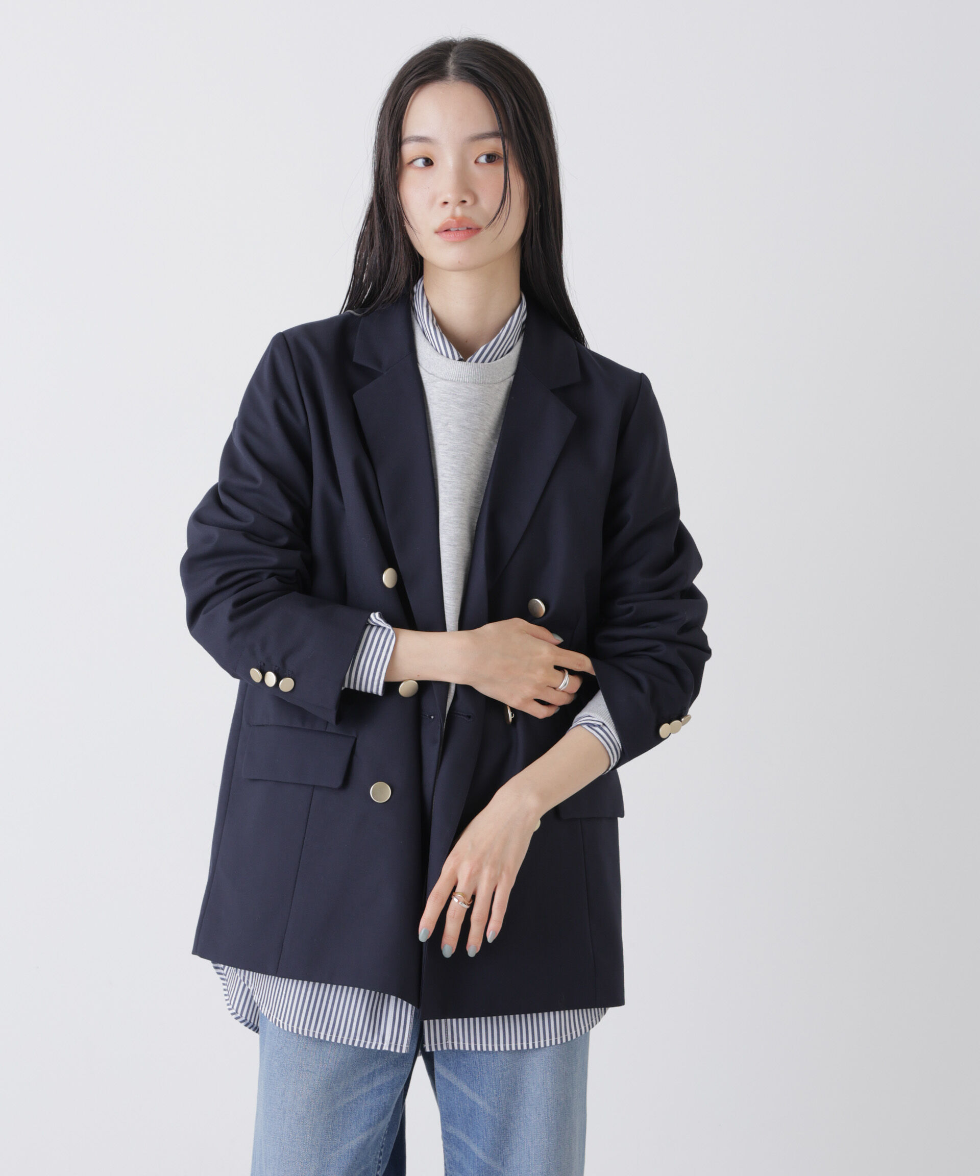 nano･universe「ダブルブレストジャケット」|テーラードジャケット|
