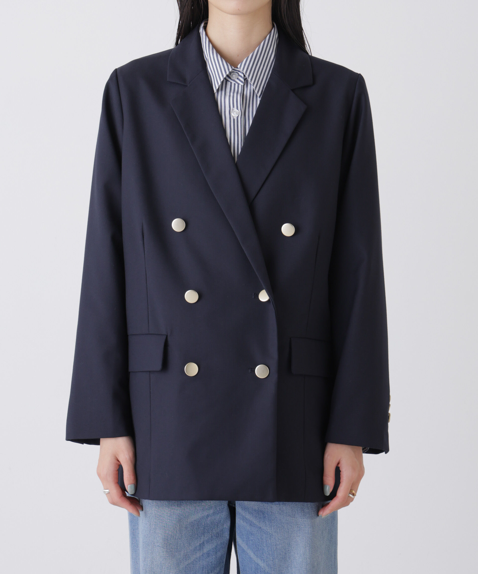 nano･universe「ダブルブレストジャケット」|テーラードジャケット|