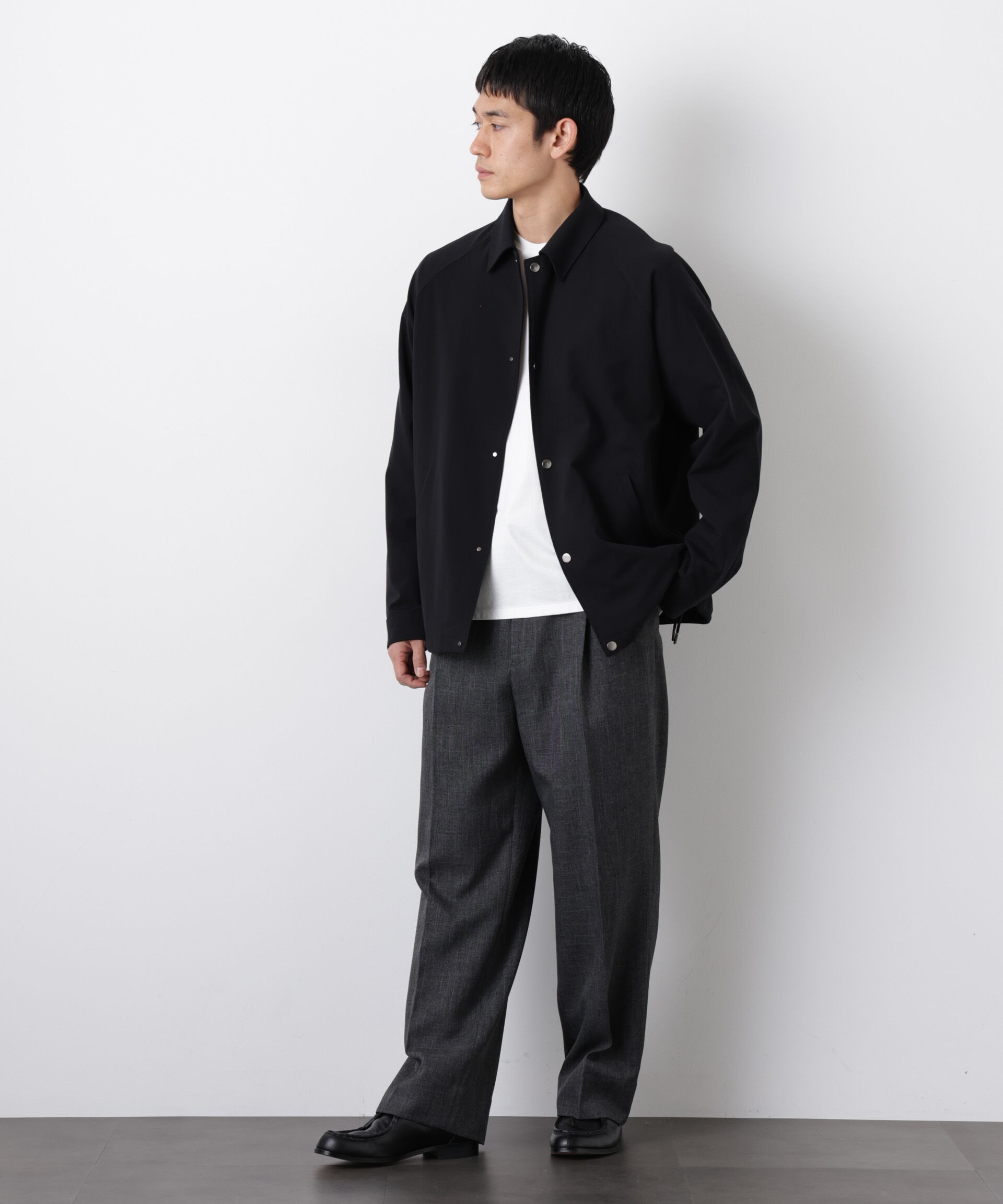 nano･universe「イタリアンドットリラックスコーチジャケット」|ブルゾン・スタジャン|