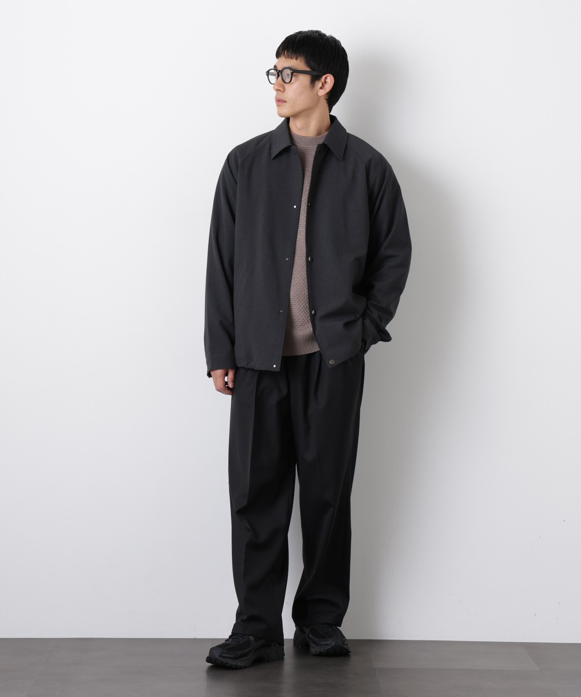 nano･universe「イタリアンドットリラックスコーチジャケット」|ブルゾン・スタジャン|