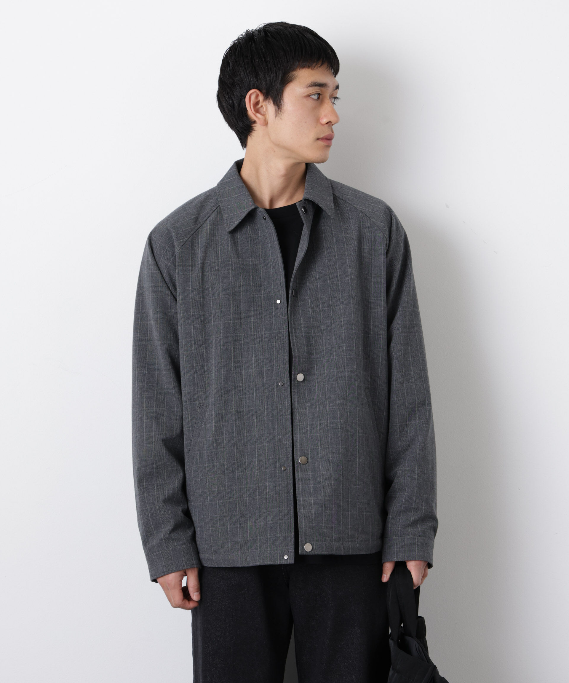 nano･universe「イタリアンドットリラックスコーチジャケット」|ブルゾン・スタジャン|パターン1