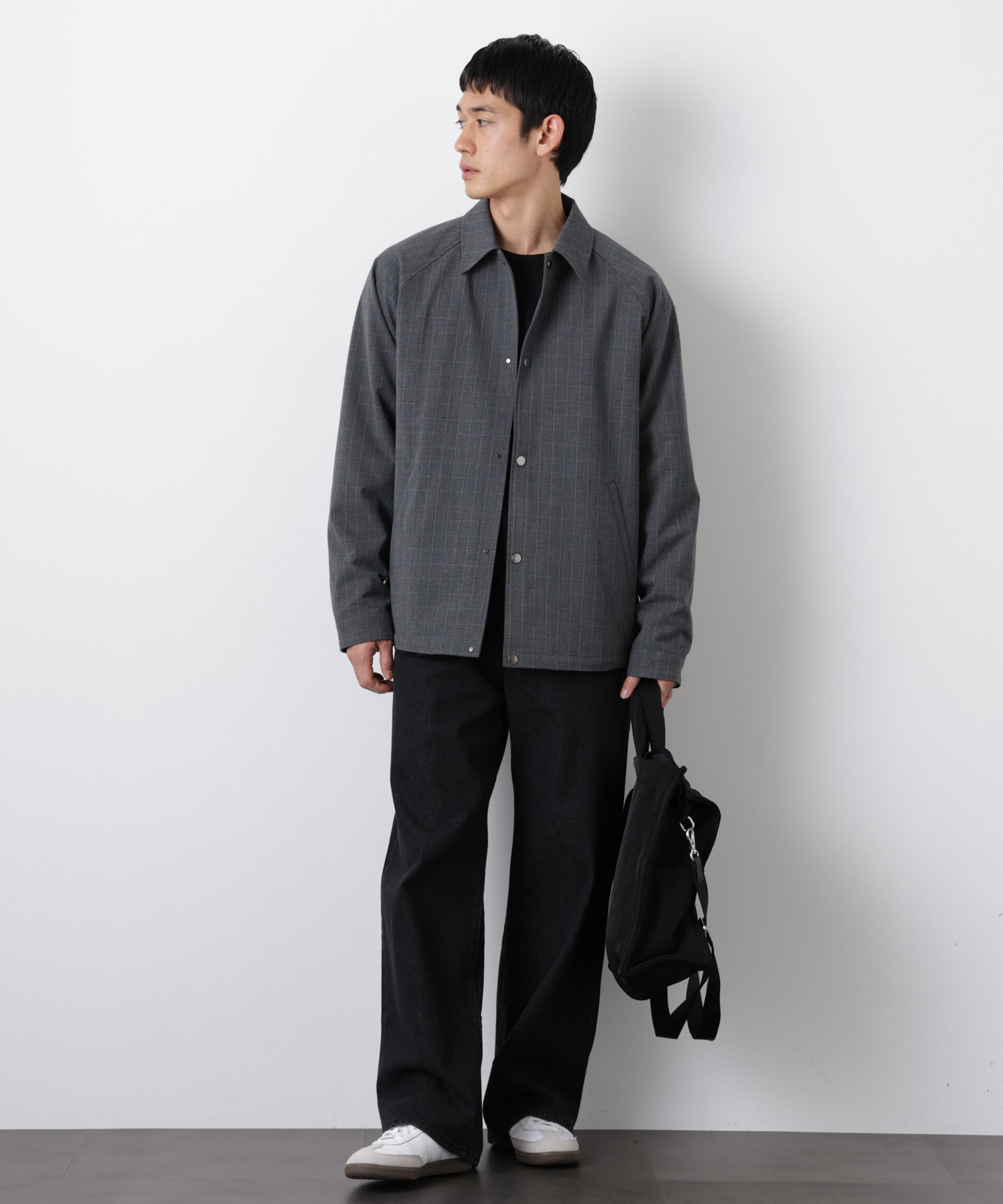 nano･universe「イタリアンドットリラックスコーチジャケット」|ブルゾン・スタジャン|