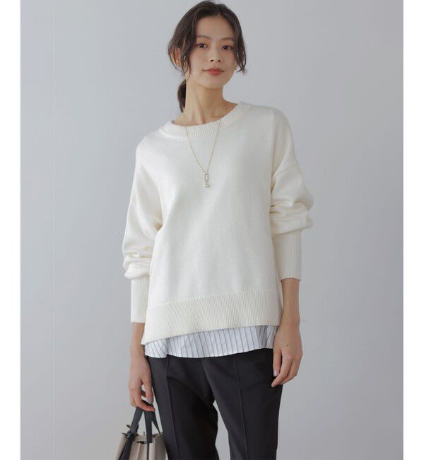 組曲「コットンカシミヤMIX クルーネックニット」|ニット・セーター|