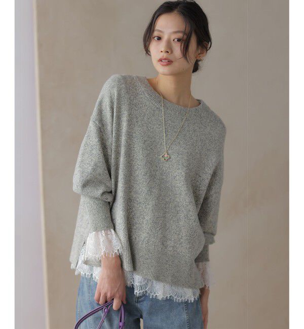 組曲「コットンカシミヤMIX クルーネックニット」|ニット・セーター|ﾗｲﾄｸﾞﾚ