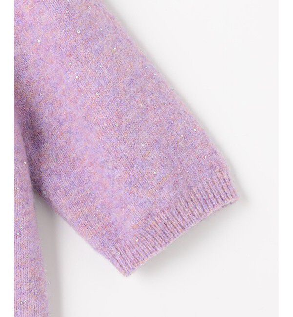 組曲「【加藤ローサさん着用 / 襟取り外し可】スパンコールヤーン 5分袖ニット」|ニット・セーター|