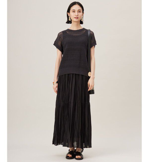 自由区「【接触冷感・洗える】ハンドワッシャープリーツ スカート」|スカート|