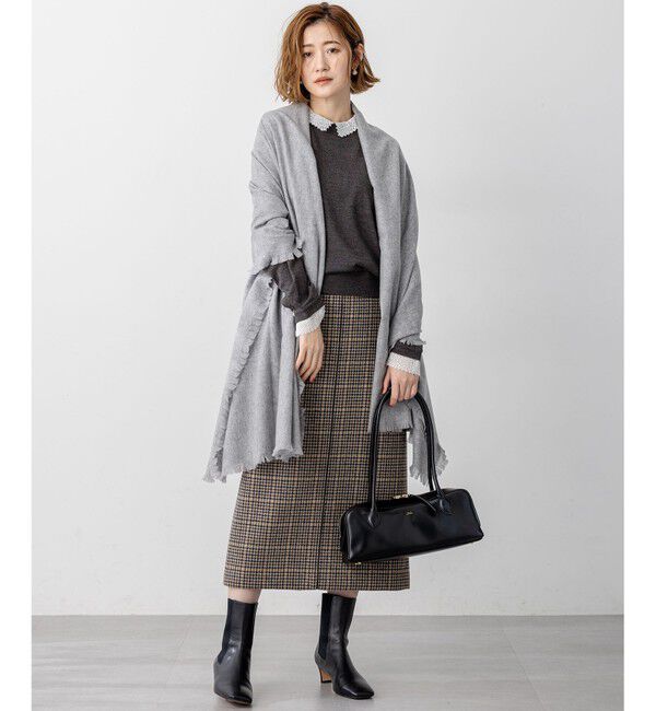 23区「【VERY・CLASSY.掲載/洗える】エンブロイダリー ジオメトリックレースコンビ ニット」|ニット・セーター|