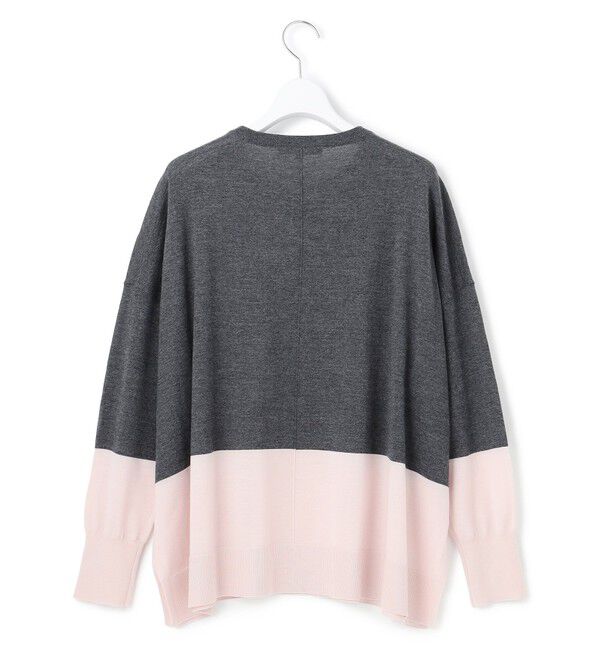 23区「【洗える】ウーステッドウール カラーブロック ニット」|ニット・セーター|