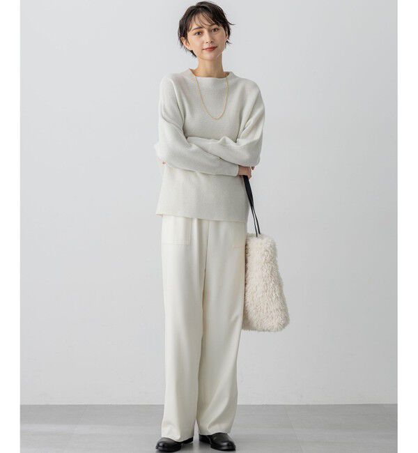 23区「【洗える】ウールカシミヤラメ ドルマンスリーブ ニット」|ニット・セーター|