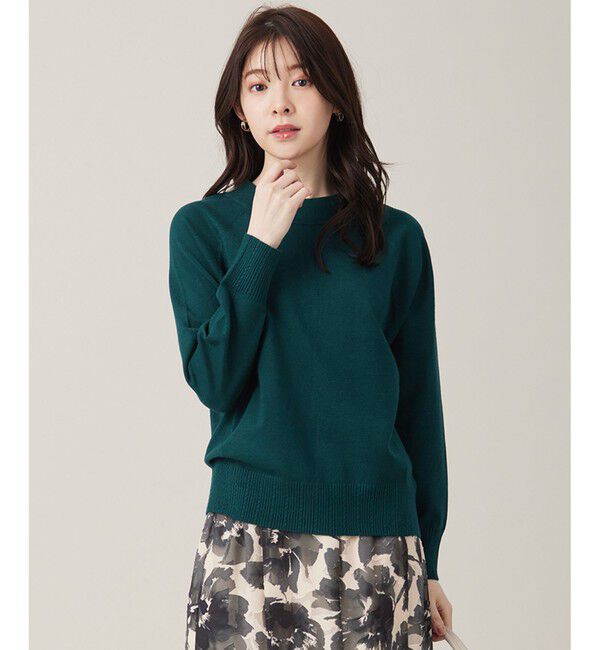 any SiS「【CICA加工】ケーブルリブ ニット」|ニット・セーター|グリーン