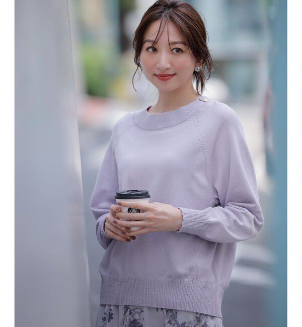 any SiS「【CICA加工】ケーブルリブ ニット」|ニット・セーター|ラベンダー