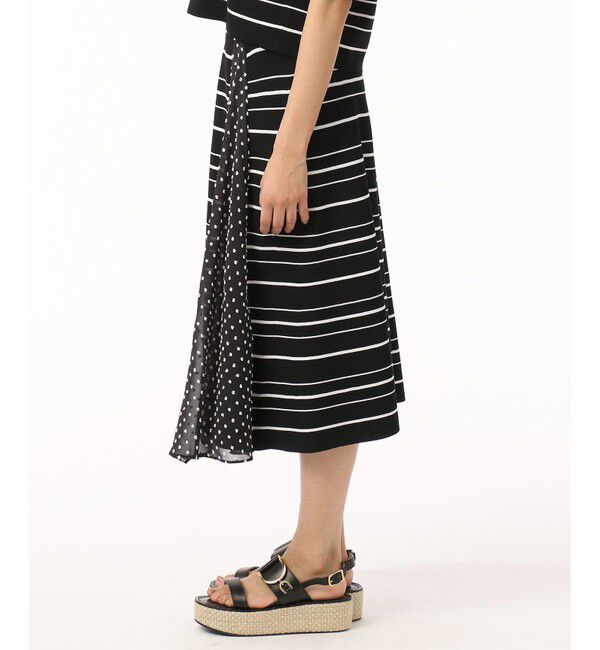 GRACE CONTINENTAL「ドットボーダーニットスカート」|スカート|