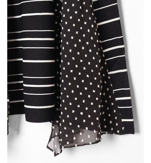 GRACE CONTINENTAL「ドットボーダーニットスカート」|スカート|