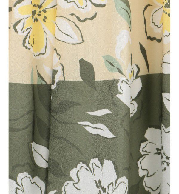 GRACE CONTINENTAL「フラワープリントプリーツスカート」|スカート|