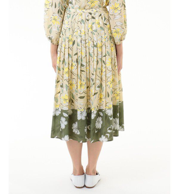 GRACE CONTINENTAL「フラワープリントプリーツスカート」|スカート|