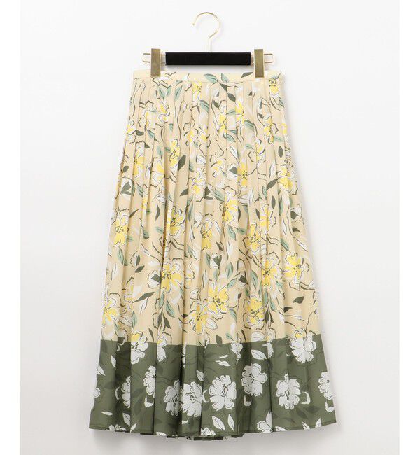 GRACE CONTINENTAL「フラワープリントプリーツスカート」|スカート|