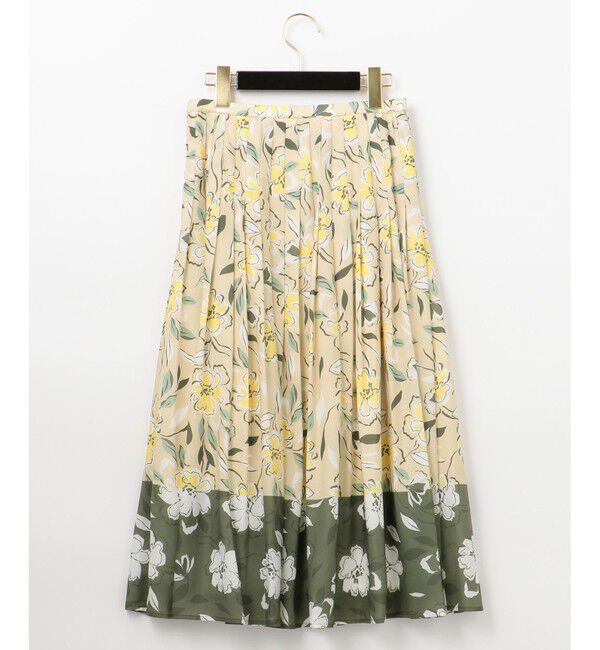 GRACE CONTINENTAL「フラワープリントプリーツスカート」|スカート|