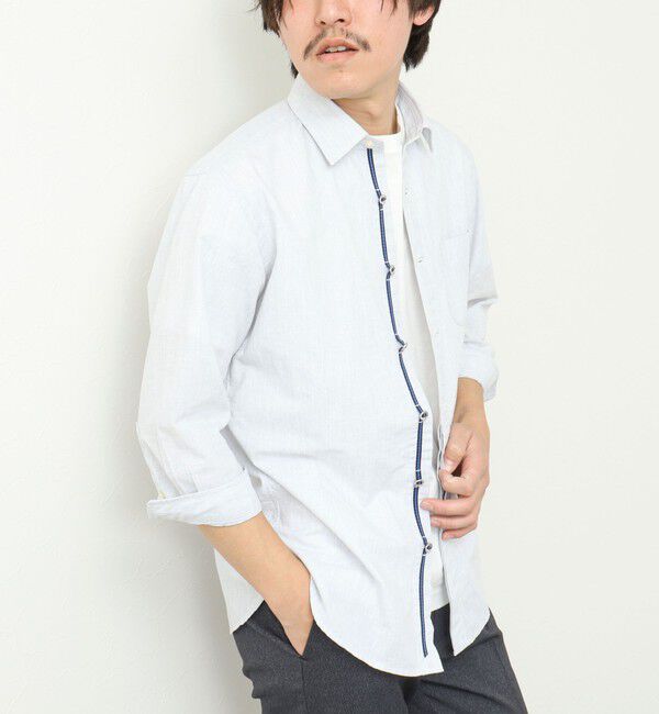 NOLLEY'S goodman「綿麻パラシュートボタン 7分袖シャツ 25SS」|シャツ・ブラウス|