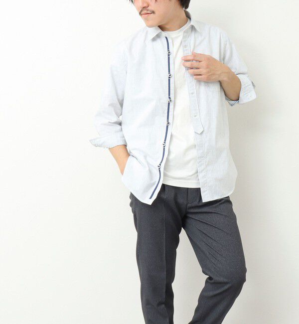 NOLLEY'S goodman「綿麻パラシュートボタン 7分袖シャツ 25SS」|シャツ・ブラウス|