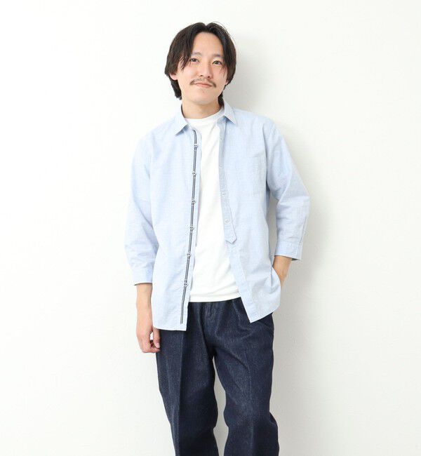 NOLLEY'S goodman「綿麻パラシュートボタン 7分袖シャツ 25SS」|シャツ・ブラウス|