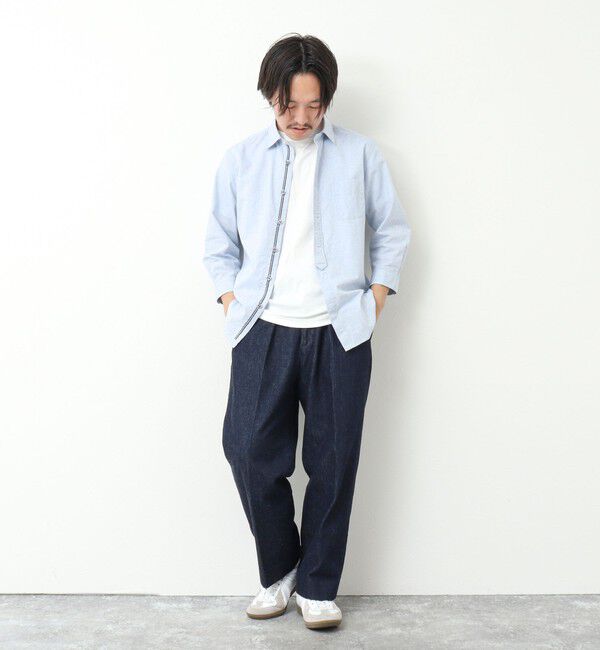 NOLLEY'S goodman「綿麻パラシュートボタン 7分袖シャツ 25SS」|シャツ・ブラウス|