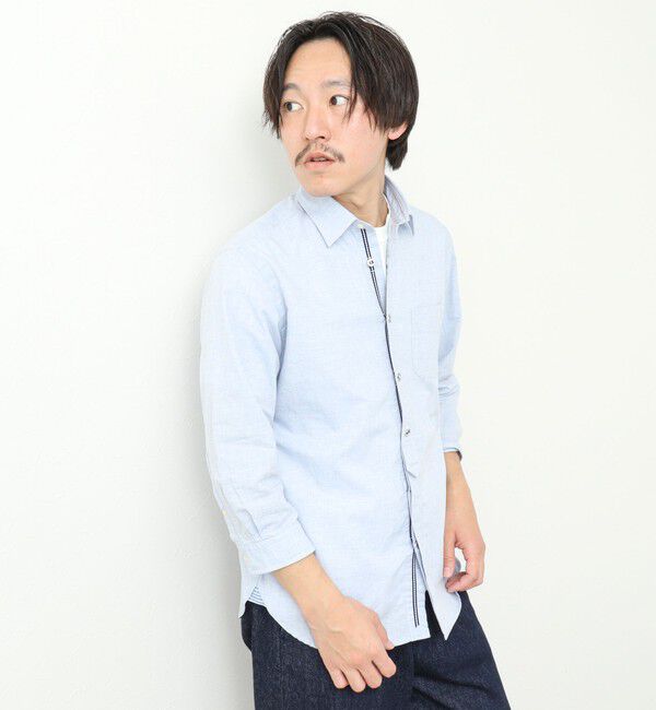 NOLLEY'S goodman「綿麻パラシュートボタン 7分袖シャツ 25SS」|シャツ・ブラウス|