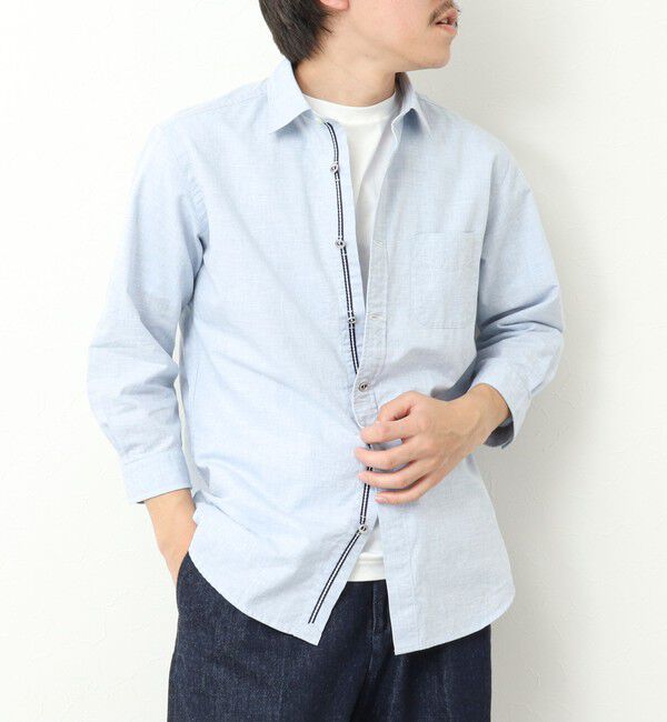 NOLLEY'S goodman「綿麻パラシュートボタン 7分袖シャツ 25SS」|シャツ・ブラウス|