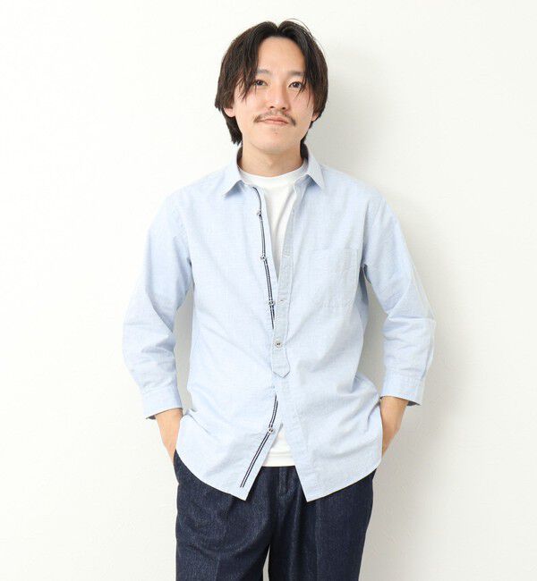 NOLLEY'S goodman「綿麻パラシュートボタン 7分袖シャツ 25SS」|シャツ・ブラウス|