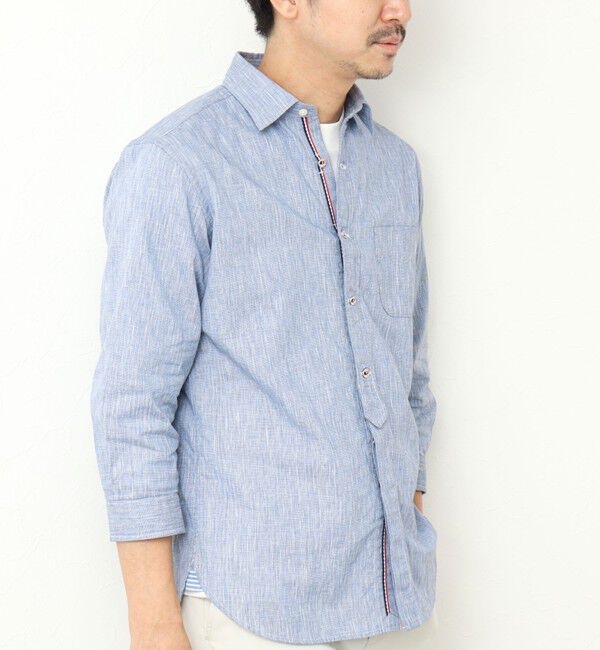 NOLLEY'S goodman「綿麻パラシュートボタン 7分袖シャツ 25SS」|シャツ・ブラウス|