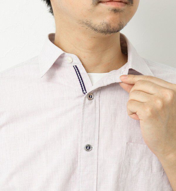 NOLLEY'S goodman「綿麻パラシュートボタン 7分袖シャツ 25SS」|シャツ・ブラウス|