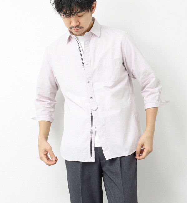 NOLLEY'S goodman「綿麻パラシュートボタン 7分袖シャツ 25SS」|シャツ・ブラウス|