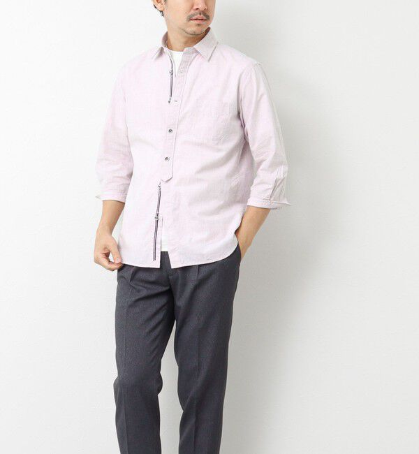 NOLLEY'S goodman「綿麻パラシュートボタン 7分袖シャツ 25SS」|シャツ・ブラウス|