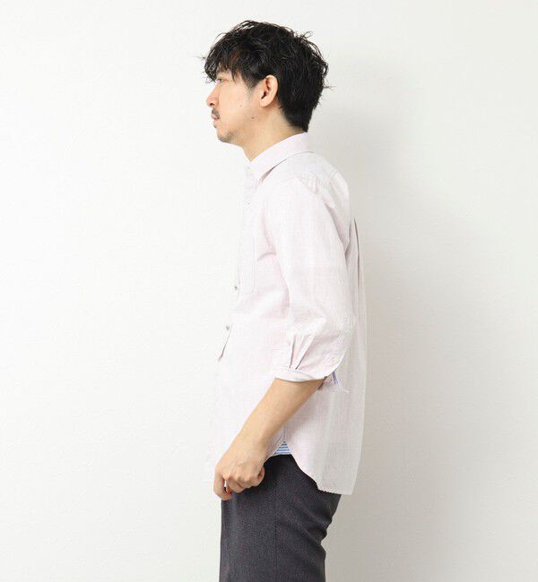 NOLLEY'S goodman「綿麻パラシュートボタン 7分袖シャツ 25SS」|シャツ・ブラウス|