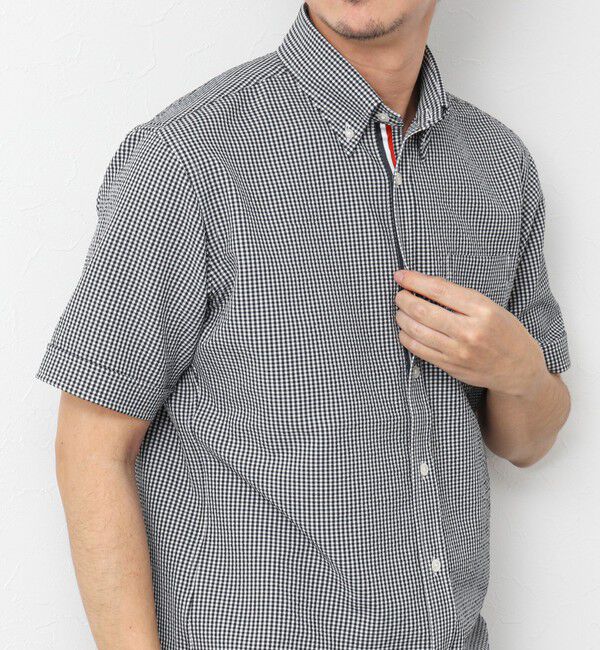 NOLLEY'S goodman「《ビジカジ対応》【EVALET】吸水速乾 2WAYストレッチ サッカーギンガムテープBD 25SS」|シャツ・ブラウス|