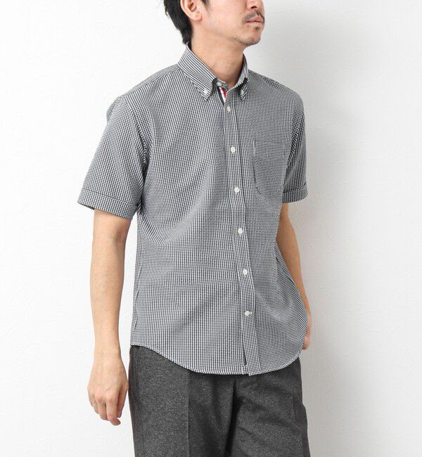 NOLLEY'S goodman「《ビジカジ対応》【EVALET】吸水速乾 2WAYストレッチ サッカーギンガムテープBD 25SS」|シャツ・ブラウス|