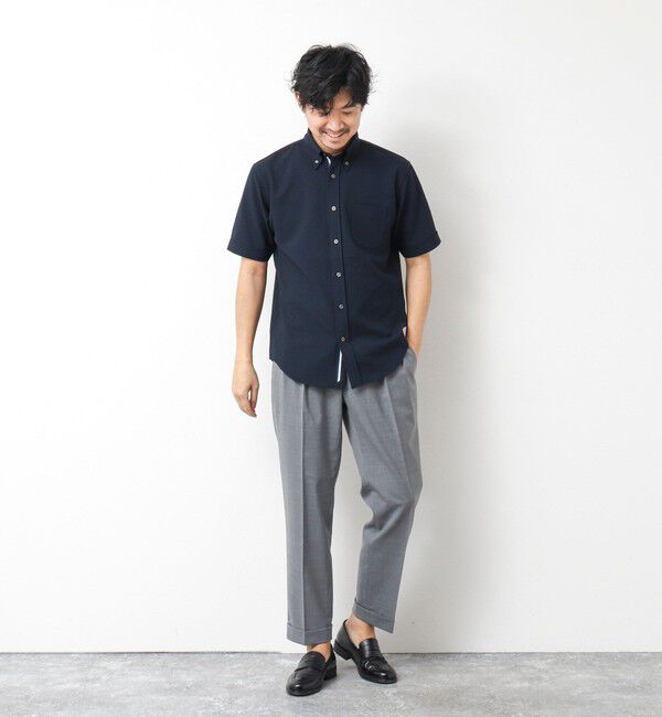 NOLLEY'S goodman「《ビジカジ対応》【EVALET】吸水速乾 2WAYストレッチ サッカーギンガムテープBD 25SS」|シャツ・ブラウス|