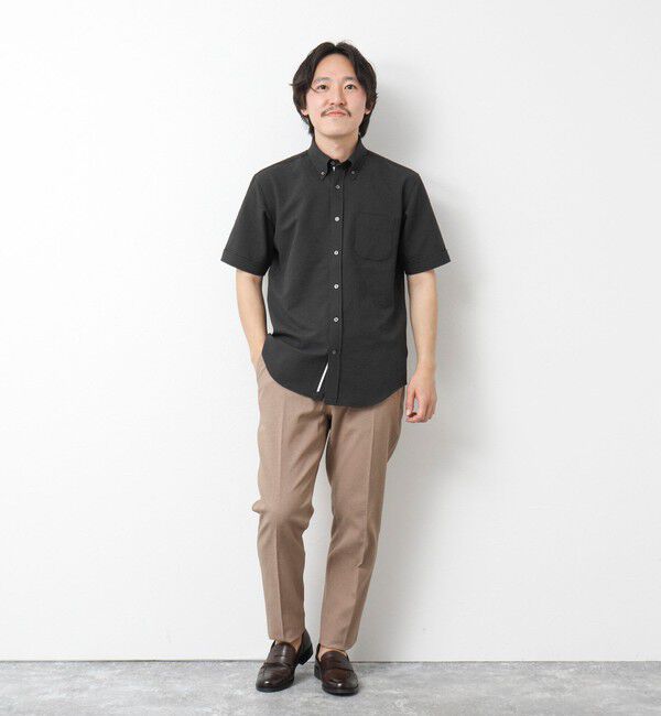 NOLLEY'S goodman「《ビジカジ対応》【EVALET】吸水速乾 2WAYストレッチ サッカーギンガムテープBD 25SS」|シャツ・ブラウス|