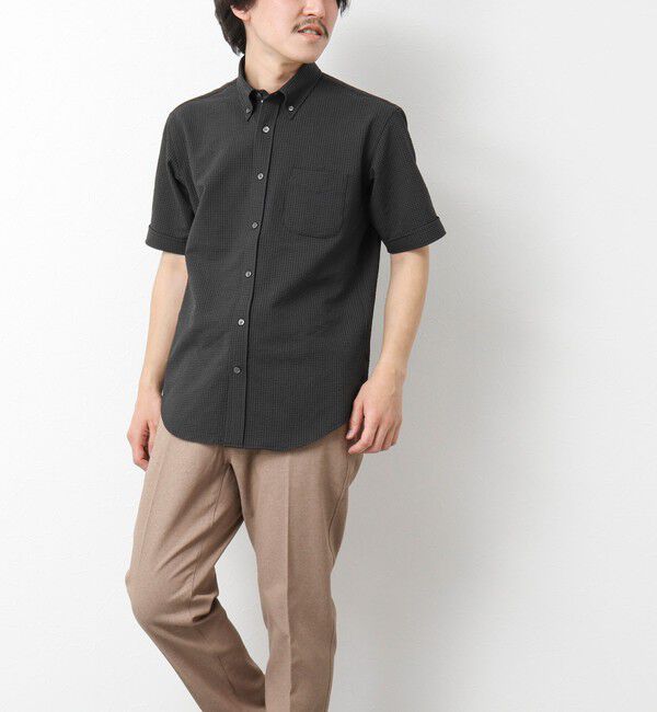 NOLLEY'S goodman「《ビジカジ対応》【EVALET】吸水速乾 2WAYストレッチ サッカーギンガムテープBD 25SS」|シャツ・ブラウス|