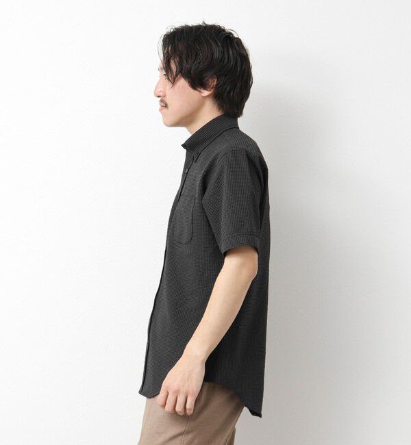 NOLLEY'S goodman「《ビジカジ対応》【EVALET】吸水速乾 2WAYストレッチ サッカーギンガムテープBD 25SS」|シャツ・ブラウス|