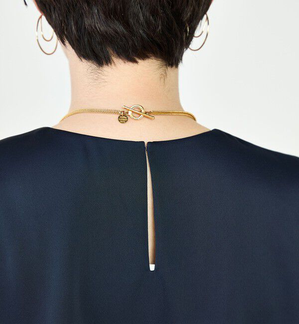 NOLLEY'S「オトナサテン半袖Tブラウス」|シャツ・ブラウス|