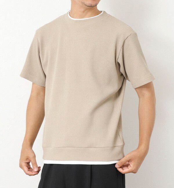 NOLLEY'S goodman「【IRM】《吸水速乾/UVカット》ワッフルフェイクレイヤードTee 25SS」|Tシャツ・カットソー|