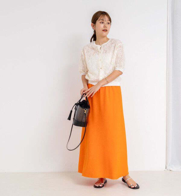 NOLLEY'S「ウォッシャブル綿麻スラブナロースカート」|スカート|